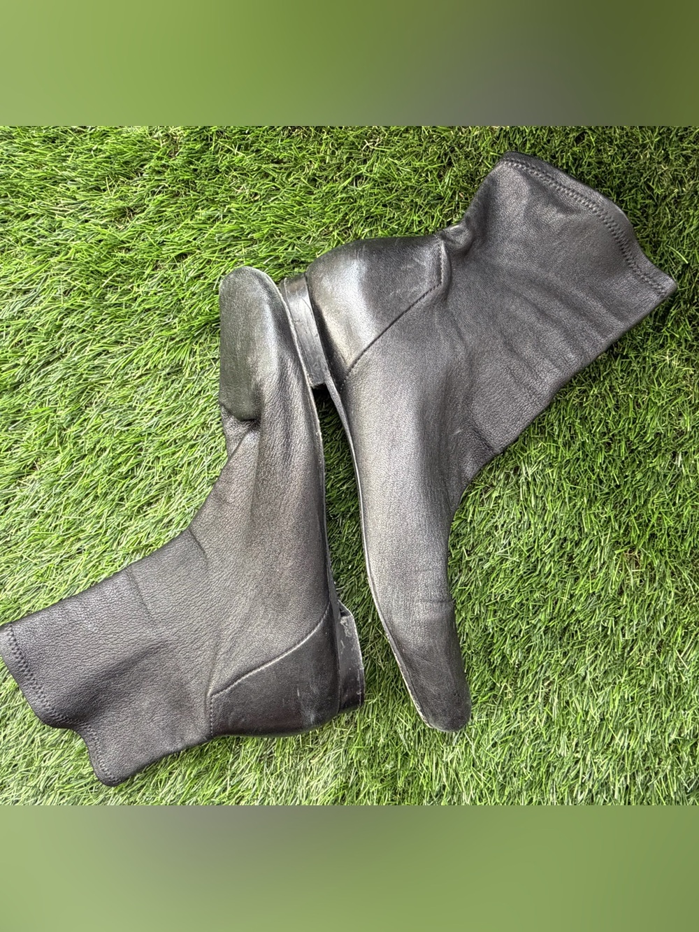 Rick Owens Black Nappa Leather Sock Boots